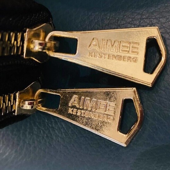 Aimee Kestenberg Malibu Print Colorful Leather Cosmetic Bag Toiletry Travel Case - Picture 8 of 12